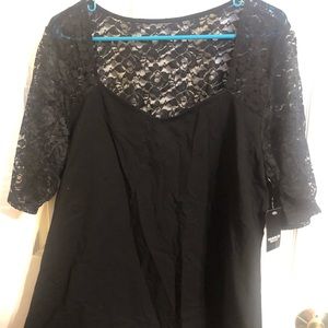 Black lace top